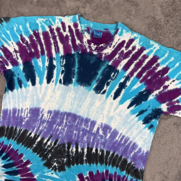 Fruit of the Loom Other - Vintage Fruit of the Loom Shirt‎ Mens XL Blue Purple Tie Dye Made in USA 90s